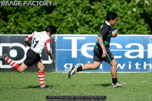 2015-05-16 Rugby Lyons Settimo Milanese U14-Rugby Monza 0219